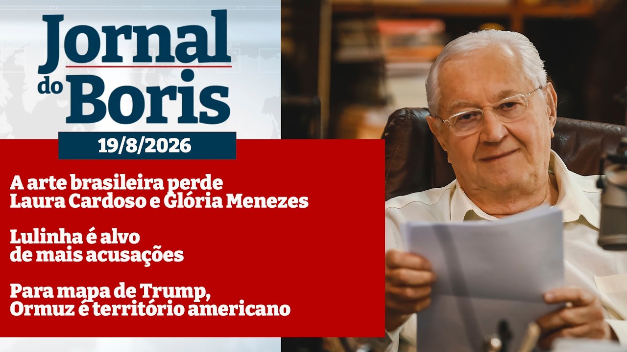 19/08/2026 📰🌐 Notícias do dia com BORIS CASOY via Web Site no YouTube sempre!