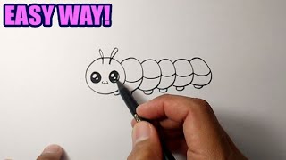 How to draw a cute caterpillar | Simple Drawing