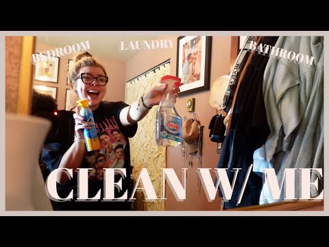 CLEAN W/ ME|| DEEP CLEAN BEDROOM/BATHROOM #laundry #bathroomcleaningroutine  #cleaningwithme