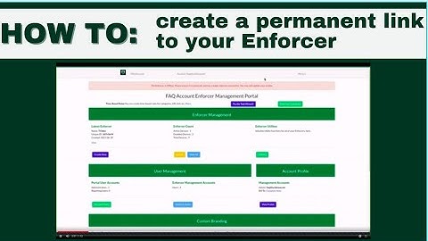 How to create a Permanent Link to your LucidView Enforcer