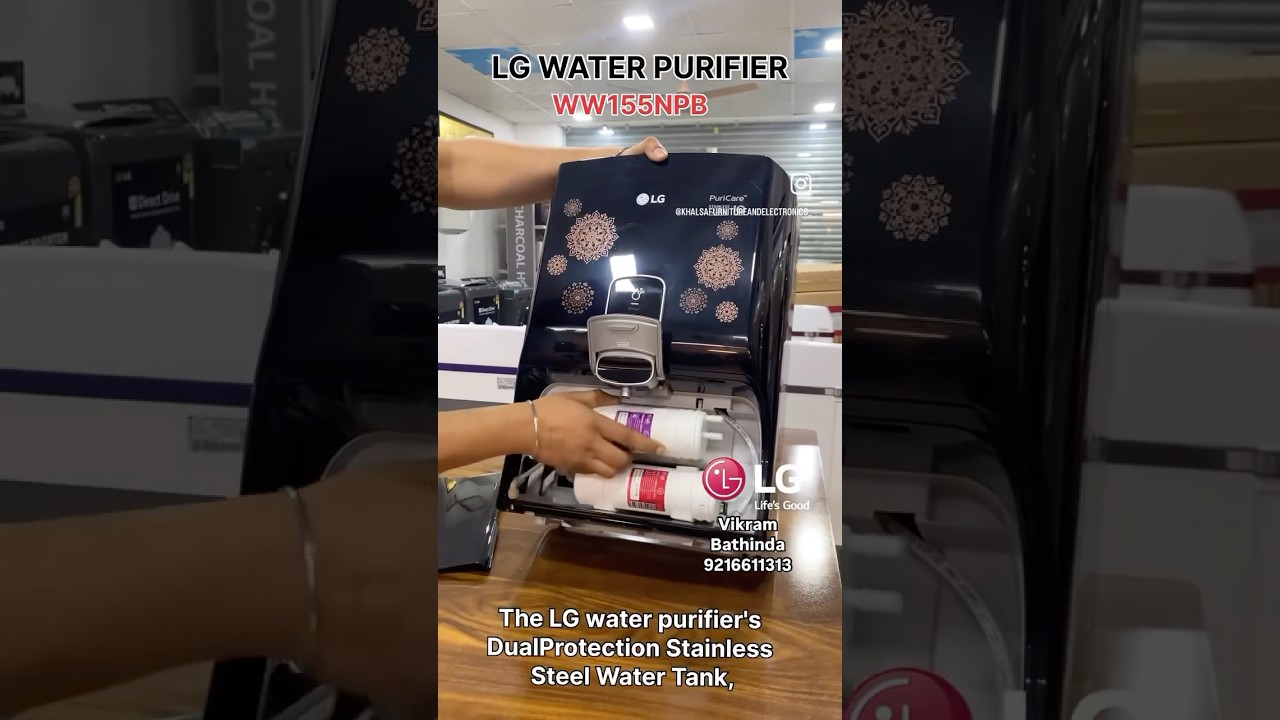 LG WW155NPB 8L RO+UV+Mineral Booster Water Purifier