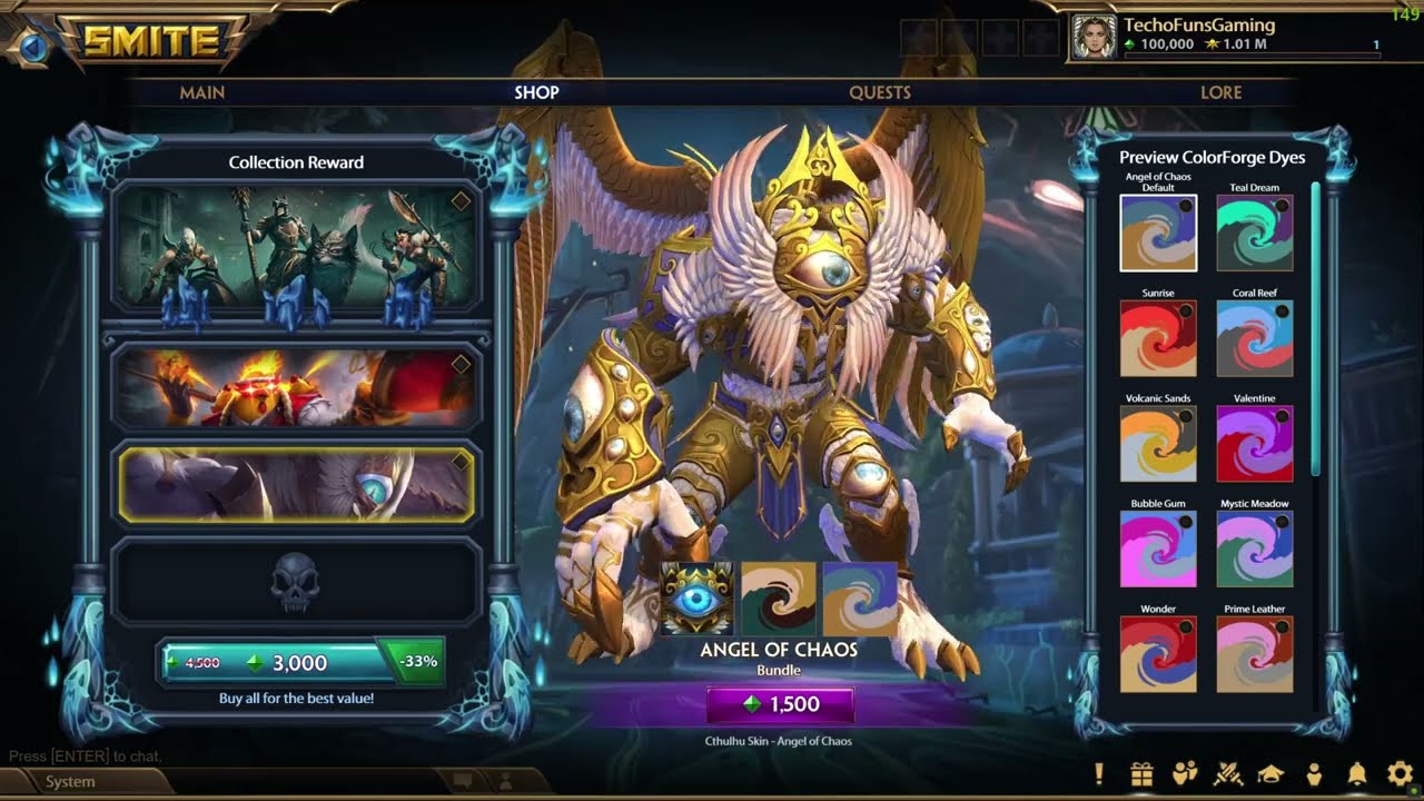 Smite 10.6 The ColorForge Prism of Souls Event, all skins, Rewards, levels and more