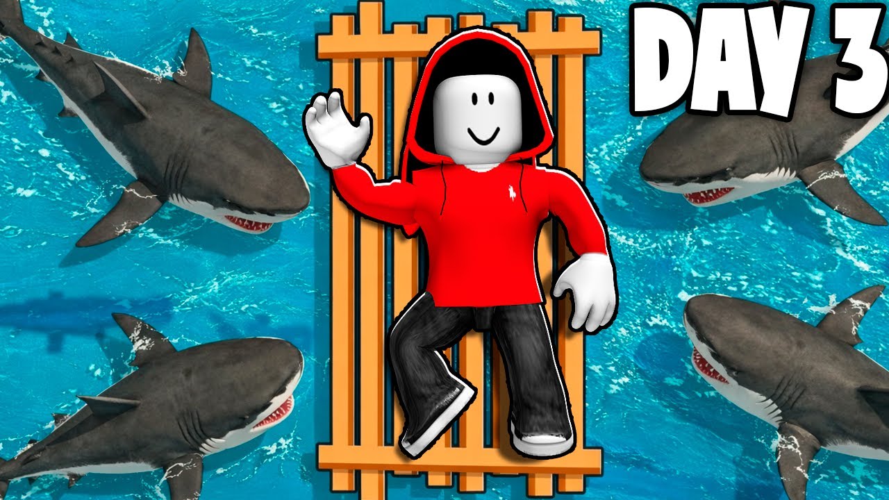 JJ and Mikey Surviving 99 NIGHTS on a RAFT in Roblox! Maizen