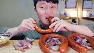 Real Eating Sound Real Kielbasa Sausages Mukbang ASMR
