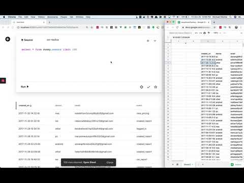 Send SQL (MySQL, Postgres, Snowflake) to Google Sheets