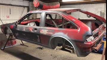 RWD Mk2 Scirocco 1.8T 20v build 9 - underside in epoxy primer!