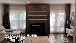 How to install Built-In LED Fireplace Lights Tile Wall- Muzata LED Channel