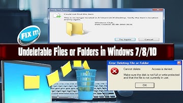 How to Delete Undeletable Files or Folders in Windows 7/8/10 in Easy WAY | Motion World