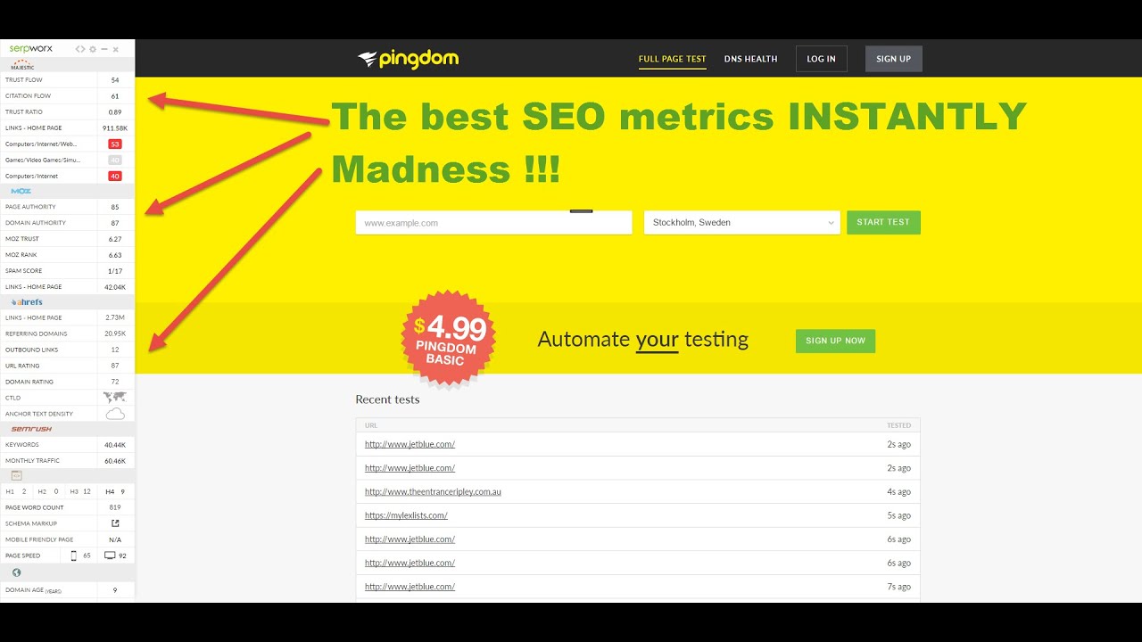 Instant Seo Instant SEO Metrics on Any Site! - YouTube