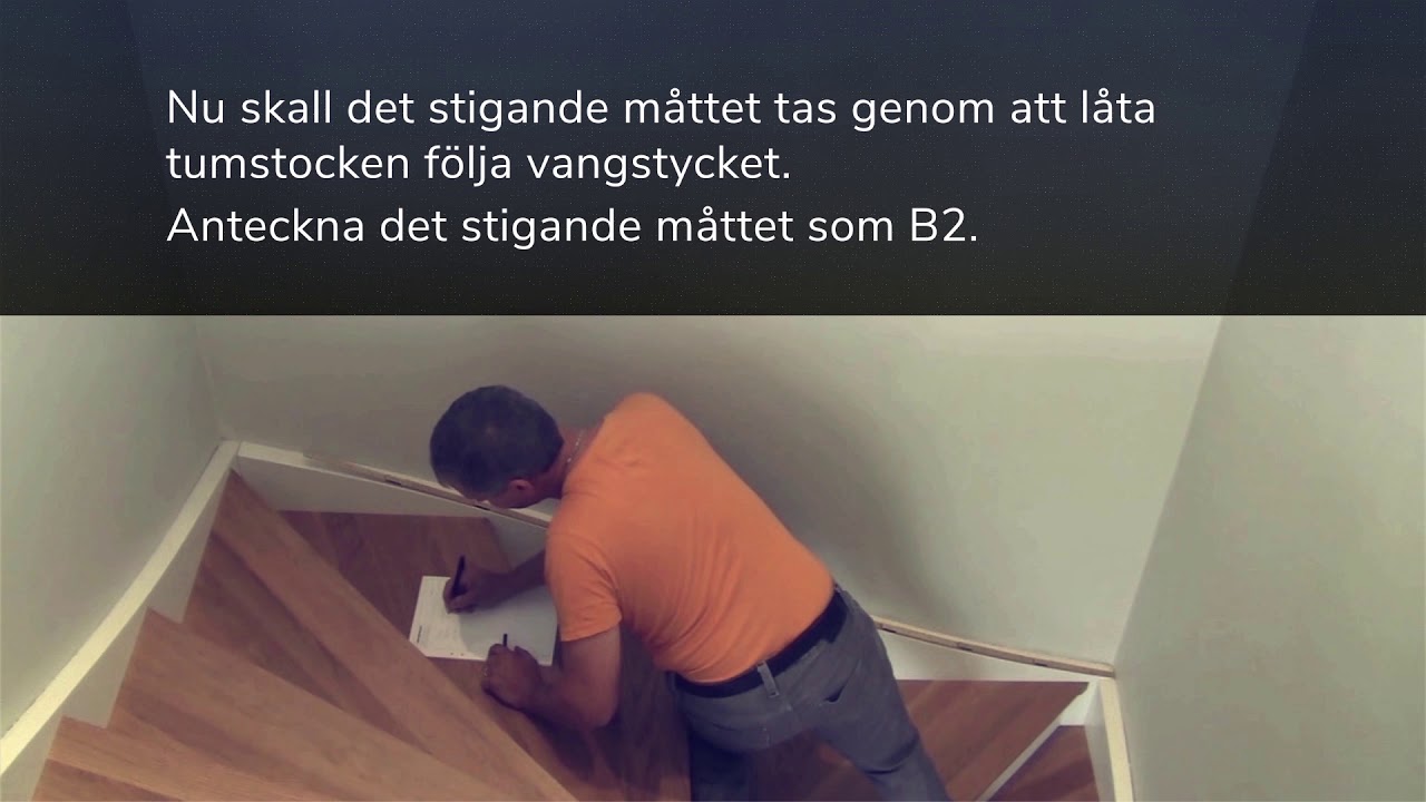 Måttagning Ledstång