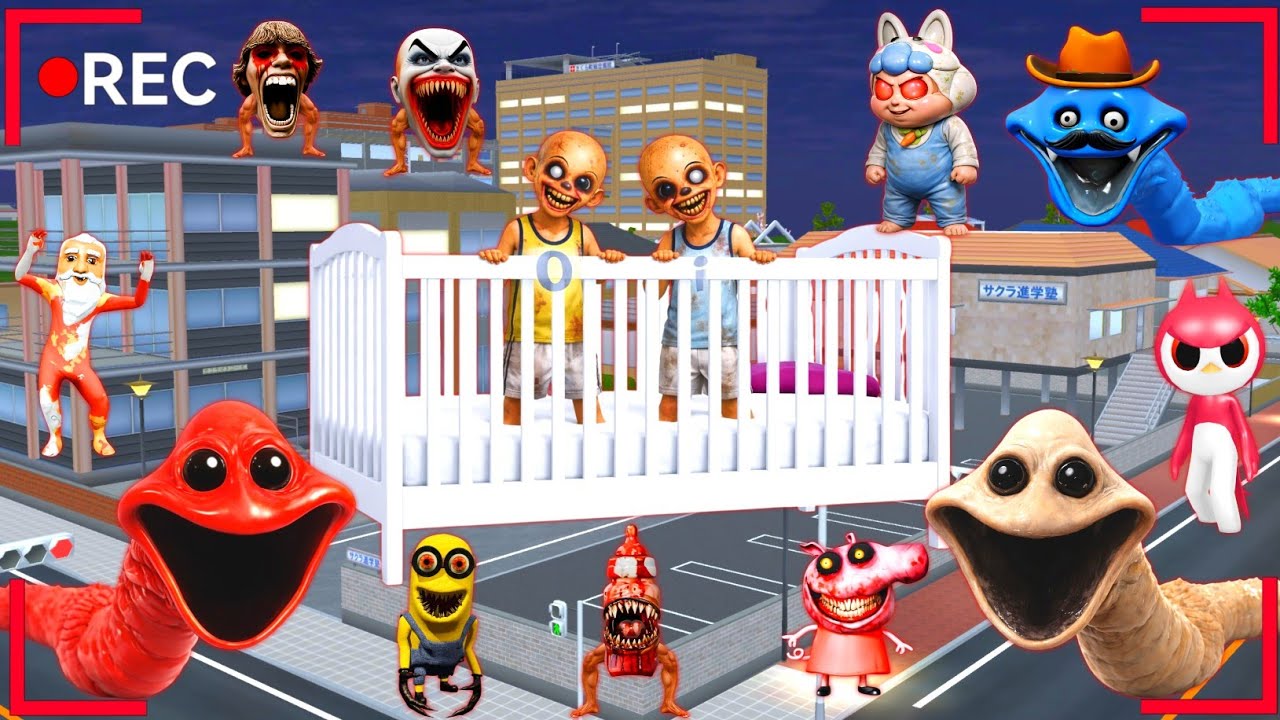 CCTV Rekam Yuta Mio Buat Keranjang Bayi Raksasa, Ada Banyak Pasukan Anomali😱 SAKURA SCHOOL SIMULATOR