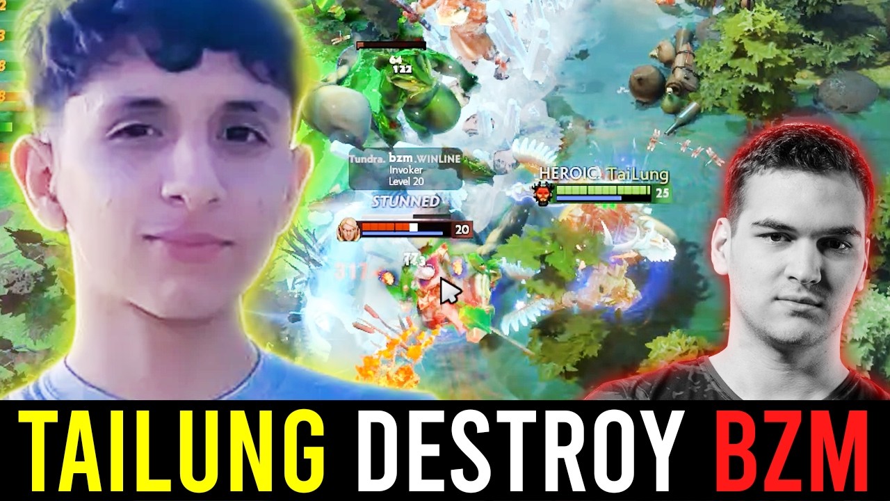 "16 Y/O TAILUNG DESTROYING BZM'S INVOKER IN MID LANE.."