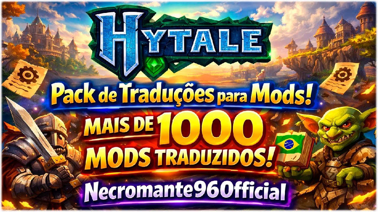 O MAIOR PACK DE TRADUÇÕES DE HYTALE - 1000+ MODS EM PORTUGUÊS (PT-BR)