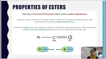 video 20: properties of esters