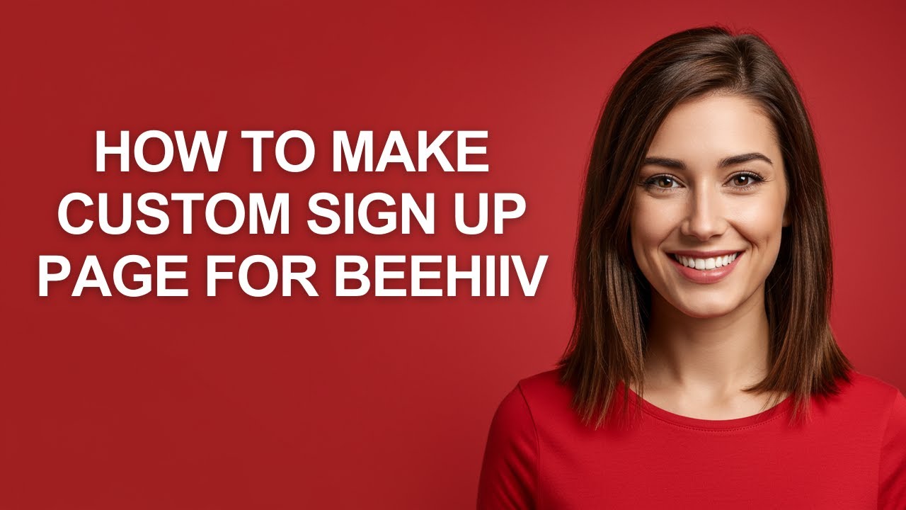 How to Make Custom Sign Up Page for Beehiiv - AshleyHowTo
