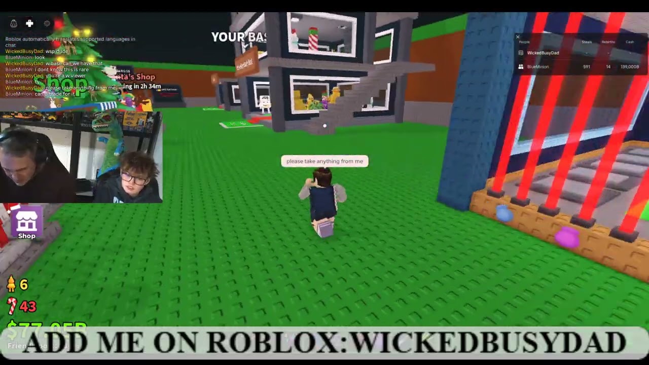 Wicked Busy Dad and MTBER98 Play Steal a Brainrot 12/25/2025 