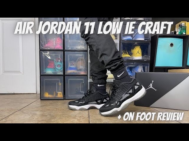 sandaler eksotisk foretrække Air Jordan 11 Low IE Craft Black White Review + On Foot Review & Sizing  Tips - YouTube