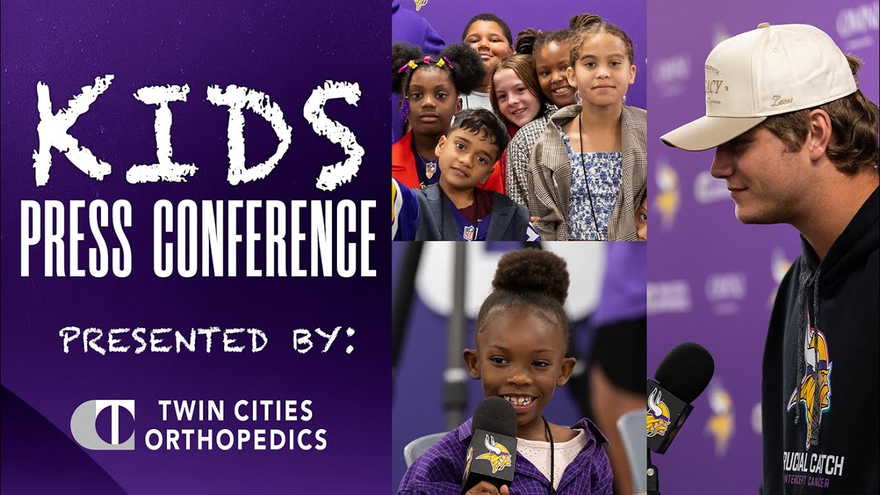Kids Press Conference: Young Reporters Ask Minnesota Vikings Players Funny Questions 😂