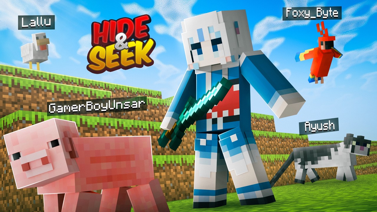 I Played Minecraft Hide And Seek With My Friends | ItsWater.