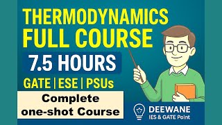 Thermodynamics Full Syllabus In 7.5 Hours | Gate 2026 | Ese | Psu Exam