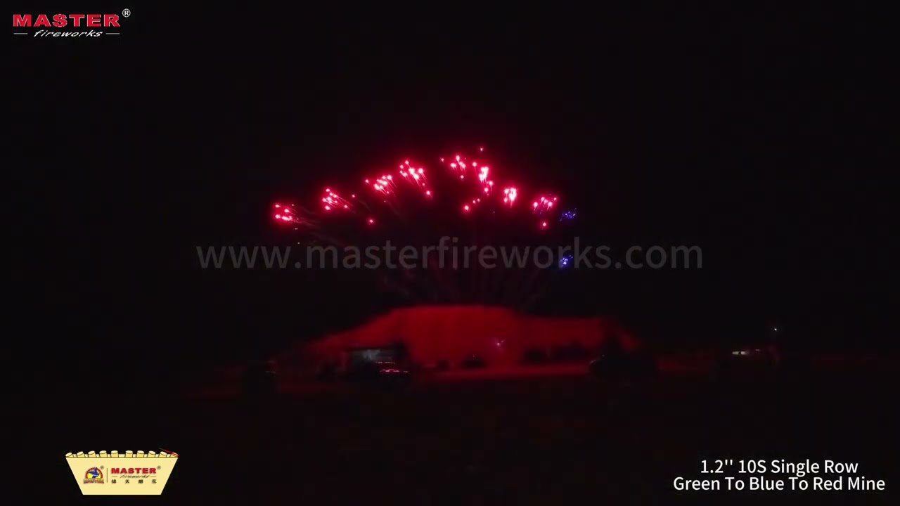 1.2‘’ 10S Single Row -Green To Blue To Red Mine 