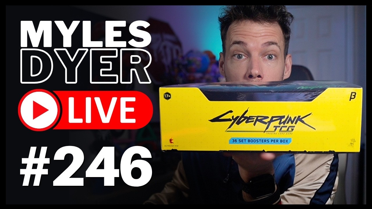 Opening my first ever TCG booster box! Cyberpunk TCG BETA! | Myles Dyer LIVE #246