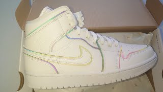 air jordan 1 mid womens reflective
