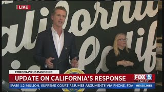 Newsom Speaks From Business Ahead of Reopening