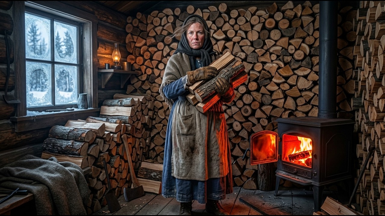 Winter Gave Her One Day — She Stacked Her Firewood Inside Her Walls and ...