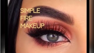 Simple Fire Eye Makeup / By: Serenaclearly