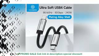 Hagibis USB C to USB C Full Function Cable Super Soft USB4 80Gbps 8K 240W Fast Charging Cord for Thu screenshot 4