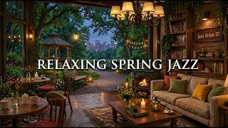 Peaceful Spring Coffee Shop Ambience 🌿 Soft Piano Jazz Music for Deep Focus, Study & Work ☕