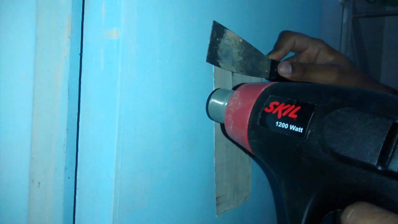 Pelando las puertas con pistola de calor - YouTube