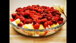 Köstlichster Nachtisch aus nur 4 Zutaten! Himbeeren und Milchmädchen! Himbeer-Dessert