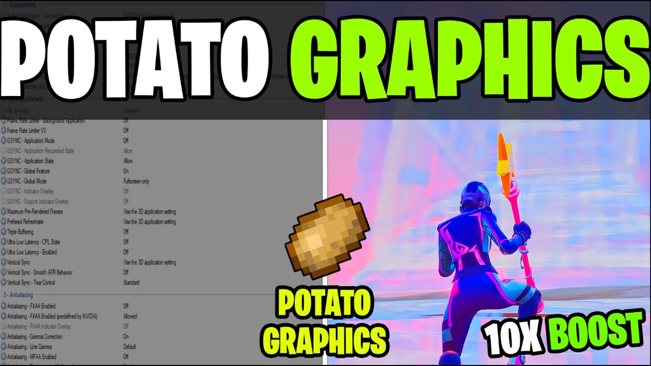 How to Get Potato Graphics In Any Gpu For Fortnite Chapter 5 Season 2 ...