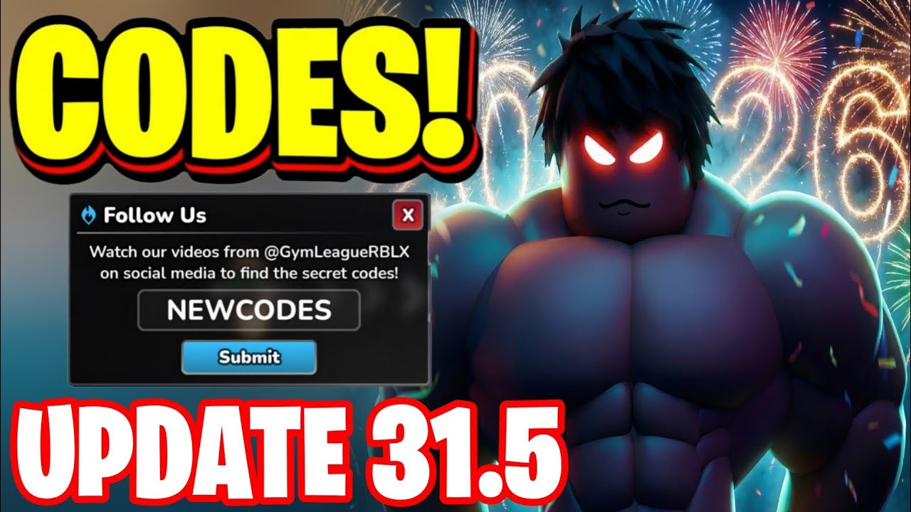 *NEW YEAR* ALL WORKING UPDATE 31.5 CODES FOR GYM LEAGUE! ROBLOX GYM LEAGUE CODES