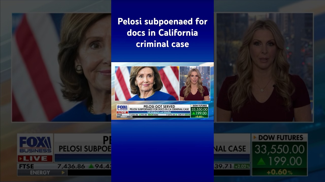 NANCY PELOSI GETS SERVED:  Lawmaker issued subpoena related to upcoming criminal case #shorts