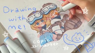 𝐃𝐫𝐚𝐰𝐢𝐧𝐠 𝐰𝐢𝐭𝐡 𝐦𝐞‼🪐・2時間の作業動画🌝