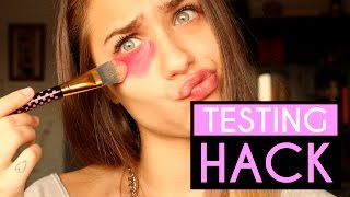 Con rojo cubrir ojeras como labial