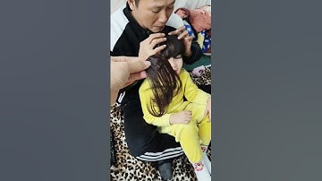 Hai cha con kẹp tóc mái thưa dễ thương #tocmai