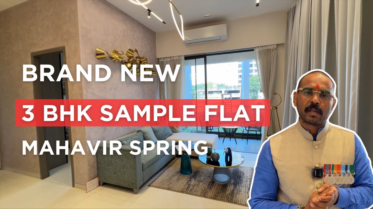 Brand New 3 BHK In Mahavir Spring | Pokharan Road No. 2, Thane West | Carpet 1011 | Sample Flat