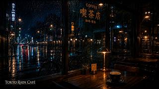 Escape to a Tokyo Rainy Night Café | 3 Hours of Cinematic Ambient Music, Thunder & Rain