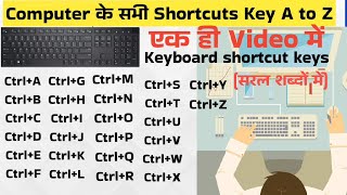 Ctrl A to Z shortcuts keys in hindi|CTRL A to Z Shortcut Keys of Computer screenshot 3