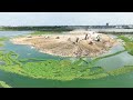 New Update Lake Filling Method Dump Truck Management Bulldozer Long Pushing Clearing Dirt Mud