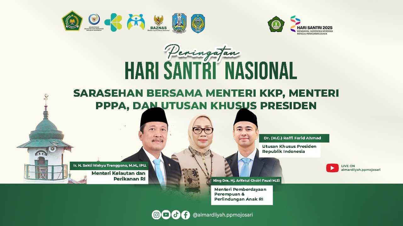 (LIVE) PERINGATAN HARI SANTRI SARASEHAN BERSAMA MENTERI KKP, MENTERI PPPA DAN UTUSAN KHUSUS PRESIDEN