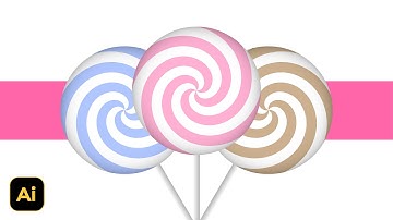 Easy How to Make a Lollipop Illustration | Adobe Illustrator Tutorials