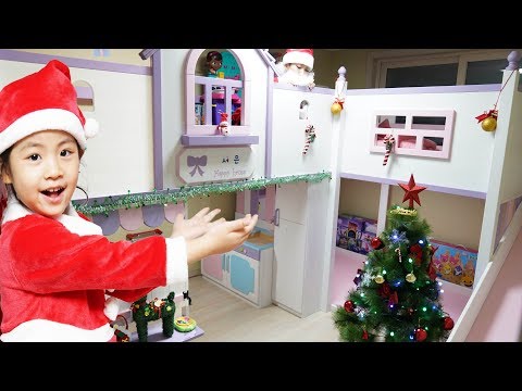 크리스마스를 미리미리 준비해요!! 서은이의 크리스마스 트리 스티커 이층침대 방꾸미기 Decorating Kids Room for Christmas