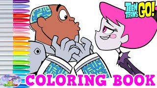 Teen Titans Go Coloring Book Cyborg Jinx Kiss Colors Surprise Egg and Toy Collector SETC screenshot 2