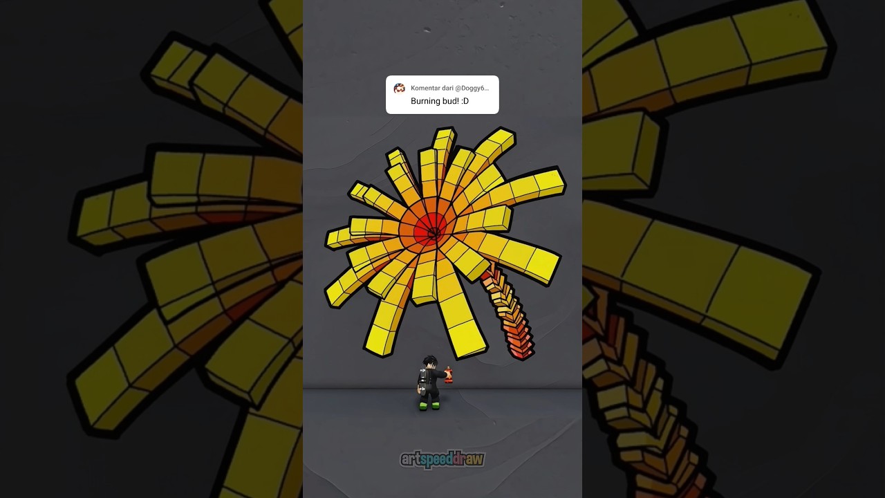 Grow a Garden Burning Bud as Art Speed ​​Draw on Roblox 