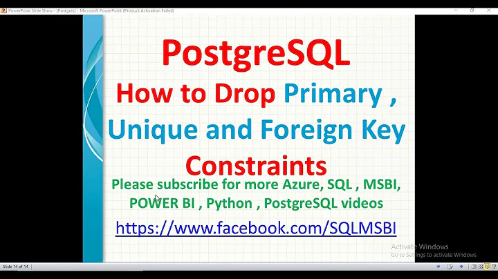 Postgresql Tutorials | How to drop Constraints | postgresql drop constraints